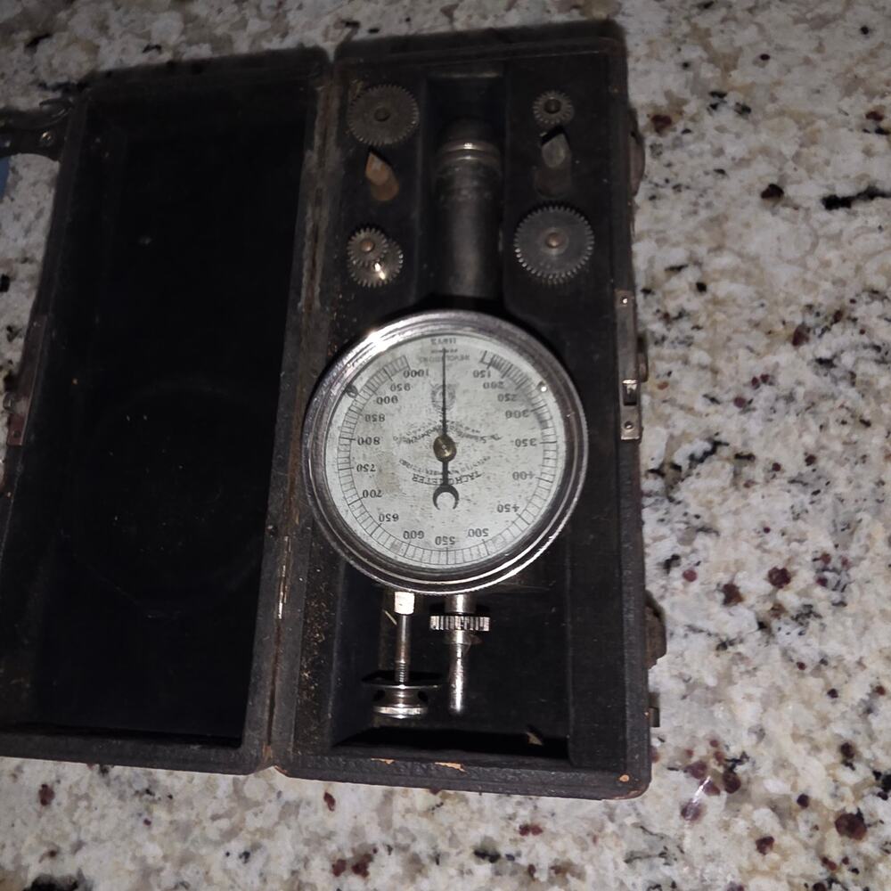VINTAGE ANTIQUE SCHAEFFER & BUDENBURG INDUSTRIAL HAND TACHOMETER